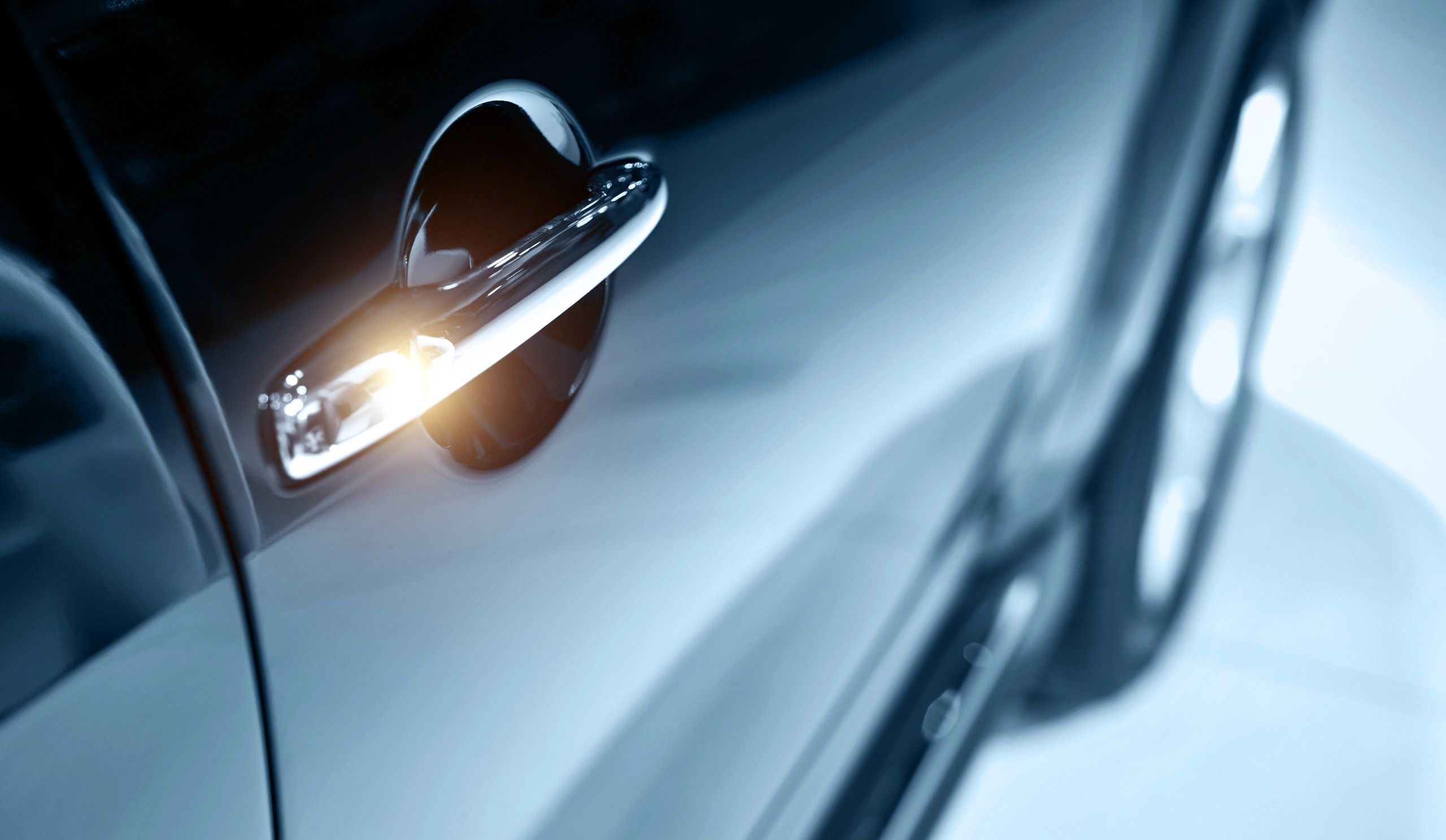 Chrome delete detail on luxury car