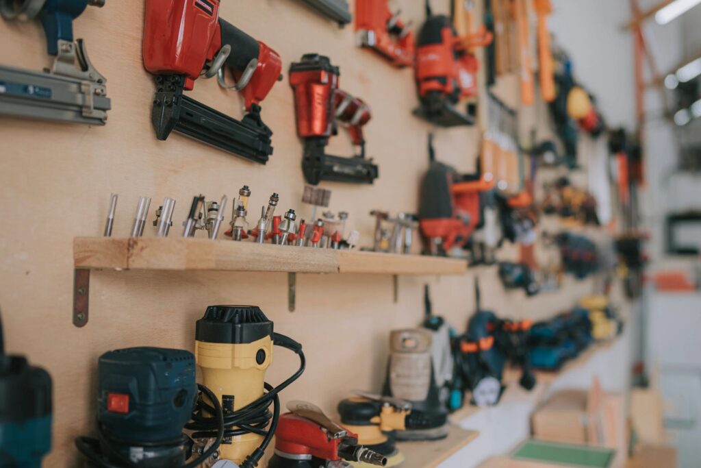 Hand Tools , craft product and Workbench in Carpentry Workshop