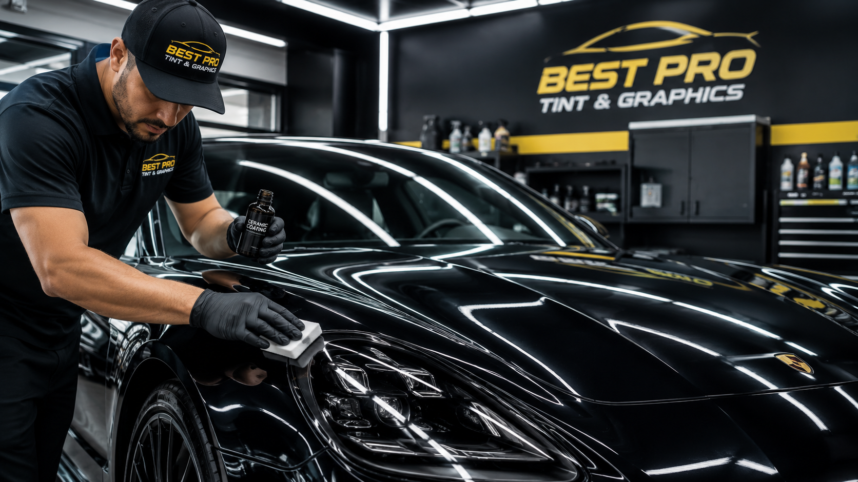 Ceramic window tint on vehicle